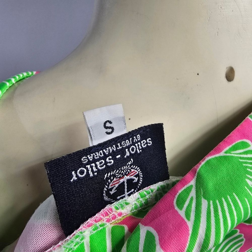 Sailor Small Green and Pink Shell Pattern Dress R8 - Picture 4 of 4